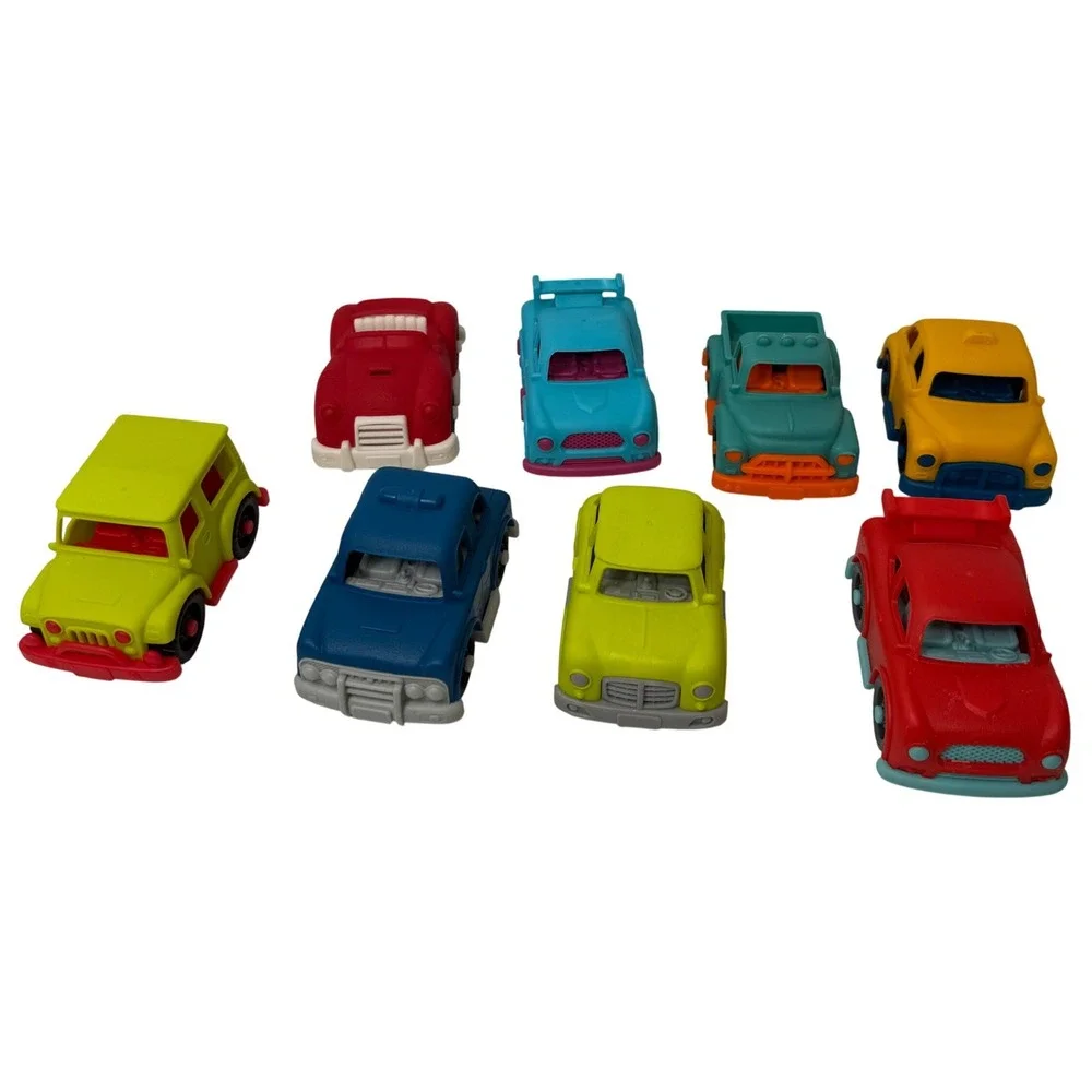 Happy Cruisers Set 8 Cars Vehicles Police Pickup Roadster Toddler Toys Preschool
